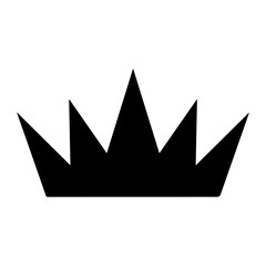 Fototapeta premium Regal Black Crown Silhouette Icon Royalty Power King Queen Symbol Minimalist Vector Graphic Design Element Art Vector illustration