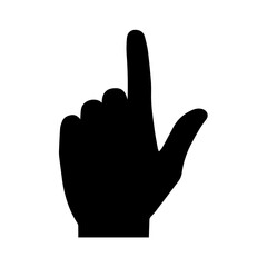 Obraz premium Hand Pointing Up Gesture Index Finger Direction for Selection Cursor and User Interface Symbolism Vector illustration