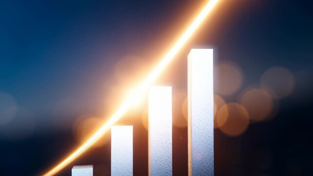 Dynamic growth chart symbolizing business success and positive trends in finance