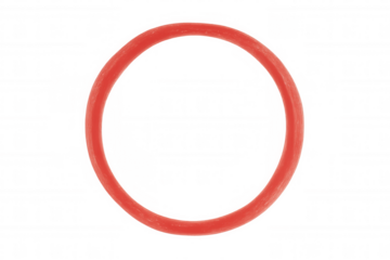 Abstract design or mark formed by a red circle, ideal for emphasizing, focusing, selecting, or framing images on a transparent background