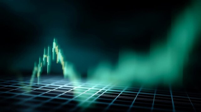Dynamic financial graph illustration showcasing market trends and data analysis