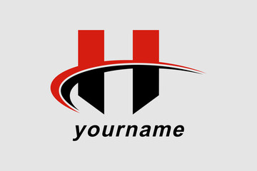 This is a vector image of the letter H and the speed icon suitable for use in logo designs for printing companies, digital printing, counters, children's toys, clothing brands, distros, t-shirts, 