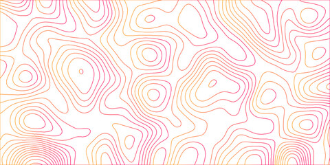 Fototapeta premium Topographic canyon geometric map relief texture with curved layers and shadow .Abstract geometric topographic contour map background. Panorama view gradient multicolor wave curve