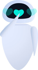 EVE Robot Showing Love Heart on the Screen, Wall-e
