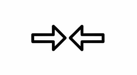 Obraz premium Two opposing arrows icon