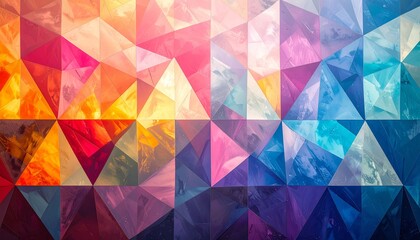 Obraz premium Colorful abstract geometric polygonal design with triangle pattern