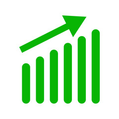 ARROW BUSINESS UP SIGN GRAPH ICON 