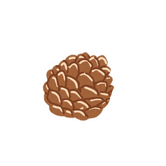 Pine Cone Rustic Hand-Drawn Clipart Illustration