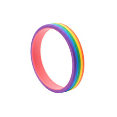 Rainbow Striped Silicone Ring Product Shot
