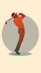 Vector drawing of a young man character jumping for fun with a snowboard in a sport silhouette art style