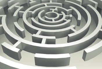 Maze pattern. Find a way out concept. problems solved.
