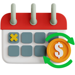 Auto charge subscription 3D Icon