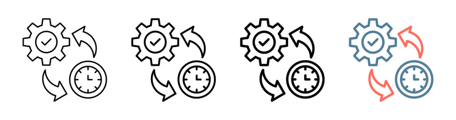 Efficiency Icon Collection Set Different Style