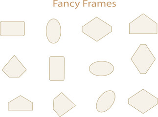Fancy Frames - Collection of Simple Geometric Border Shapes for Graphic Design and Creative Projects