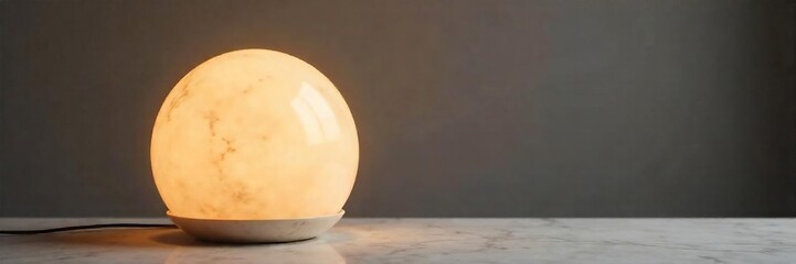 Elegant Polished Marble Lamp Soft Warm Glow, Modern Design, Perfect for Sophisticated Home Interiors. Available in various sizes and colors to complement any decor style.