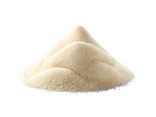 Heap of fine granulated white powder isolated on black background, Isolated On White Background, Png Transparent
