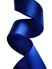 Deep blue ribbon, elegantly curved