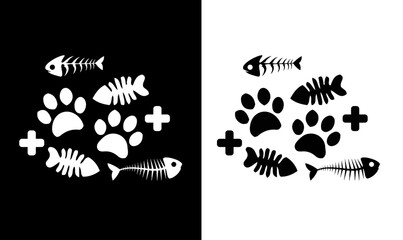 fish bones silhouette vector illustration, fish bones silhouette black, fish bones, bone, fish, sea, animal, silhouette, silhouettes, black, fish bones vector black and white silhouettes,