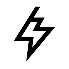 Vector art of lightning bolt icon symbol of energy, power, speed, and electricity simple vector illustration of a lightning strike in black and white