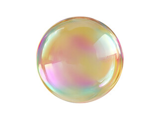 Iridescent soap bubble orb on black background abstract sphere, Isolated On White Background, Png Transparent