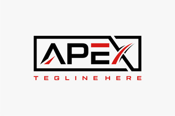 word Apex Modern Vector Logo Design concept, template