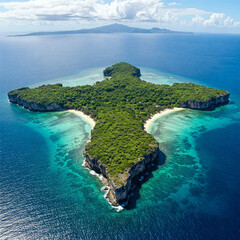 island in shape of Celtic cross