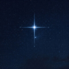 stars in the night sky like a celtic cross