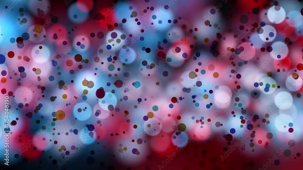 Wall mural dark colourful blurred circle shapes loop motion background.