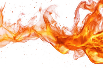 Dynamic orange and yellow fire flames with pinkish hues against a black background heat energy