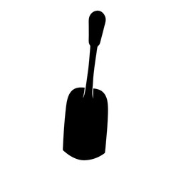 Silhouette of a small shovel ideal for gardening or digging small holes