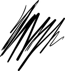 Scribble lines hand drawn vector illustration graphic elements