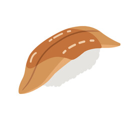 シンプルなアナゴの寿司のイラスト　ベクター

