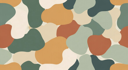 Abstract organic shape pattern in earthy tone, creating a natural and calming visual texture, perfect for background and design element