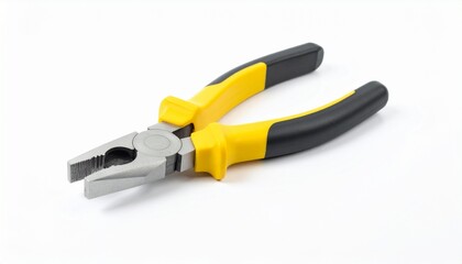 Obraz premium Yellow and Black Pliers on White Background