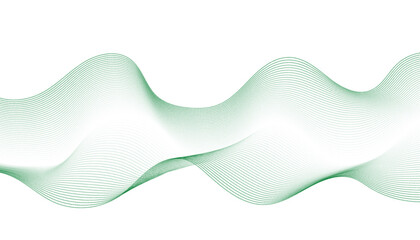 Green Abstract Wave Line Background Design