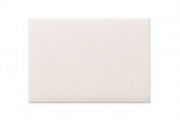 Blank canvas on transparent background, white art board mockup for creative design and painting