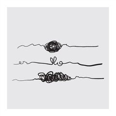 Hand drawn scribble sketch circle object. Tangled grungy round scribble. isolated on haf gray background.
