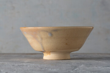 Matcha Chawan  Chadougu Tea Bowl Hagi-yaki Hira-Chawan Natsu-Chawan Yamaguchi, Japan, Showa Era, Pottery