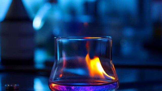 A vortex of light effects interwoven with orange and red