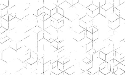 Grunge cracked surface texture distressed backdrop vector illustration. Black grunge effect on white cracked wall texture background vector 