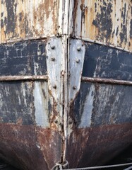 Rusty ship's hull detail
