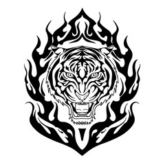 Fototapeta premium A striking body art design featuring intricate tribal patterns intertwined with geometric shapes and mythical creatures,
