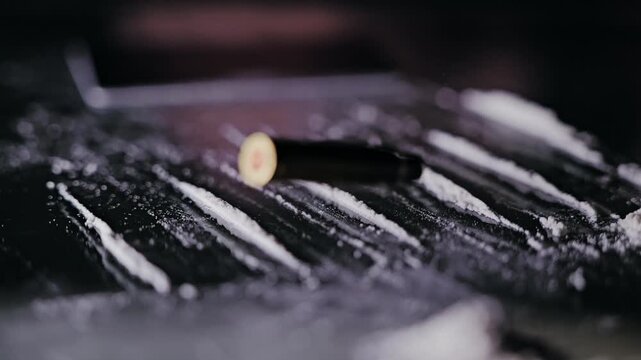 Symbolic image linking violence crime, addiction through falling bullet shells