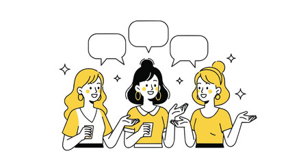 笑顔 解決 若い女性 ふきだし セット