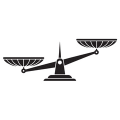 Justice Balance Scale Icon – Symbol of Fairness, Law, Ethics, and Equality