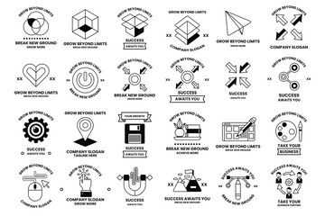 A collection of symbols and shapes
