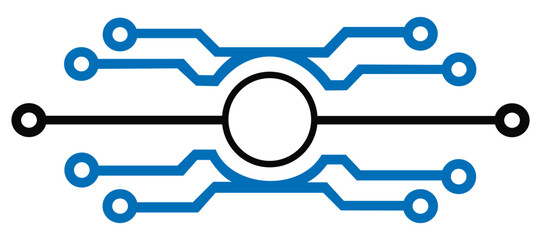 Collection technology dot logo. Vector illustration.