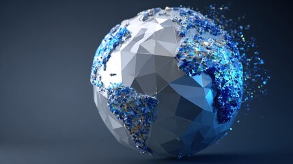Globe earth world map digital abstract modern technology