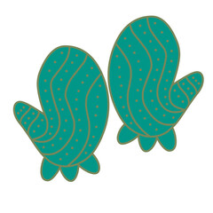 winter gloves vector