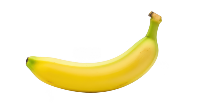 Vibrant Yellow Banana Isolated On Clean Black Background